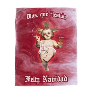Bandera Navidad "Dios, qué fiestón"