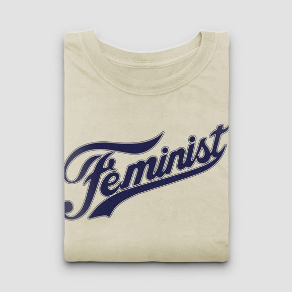 Camiseta FEMINIST blanco natural