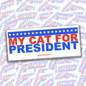 Pegatina My cat for president