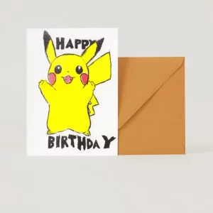 Tarjeta felicitación Happy Birthday Pikachu