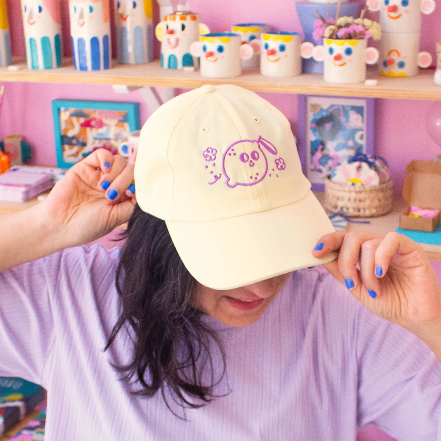 Gorra Magic lemon en amarillo y morado - Imagen 2