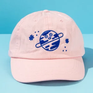 Gorra Playful Planet en rosa claro y azul