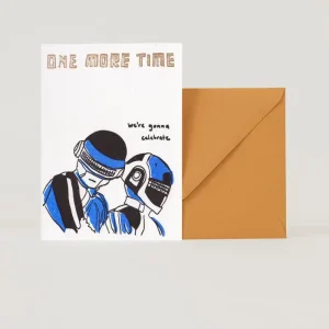 Tarjeta felicitación Daft Punk One more time