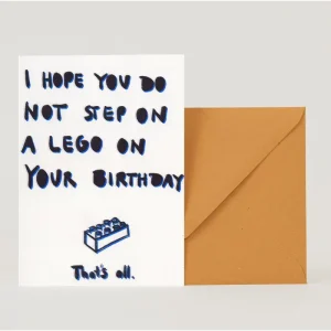 Tarjeta felicitación Lego birthday
