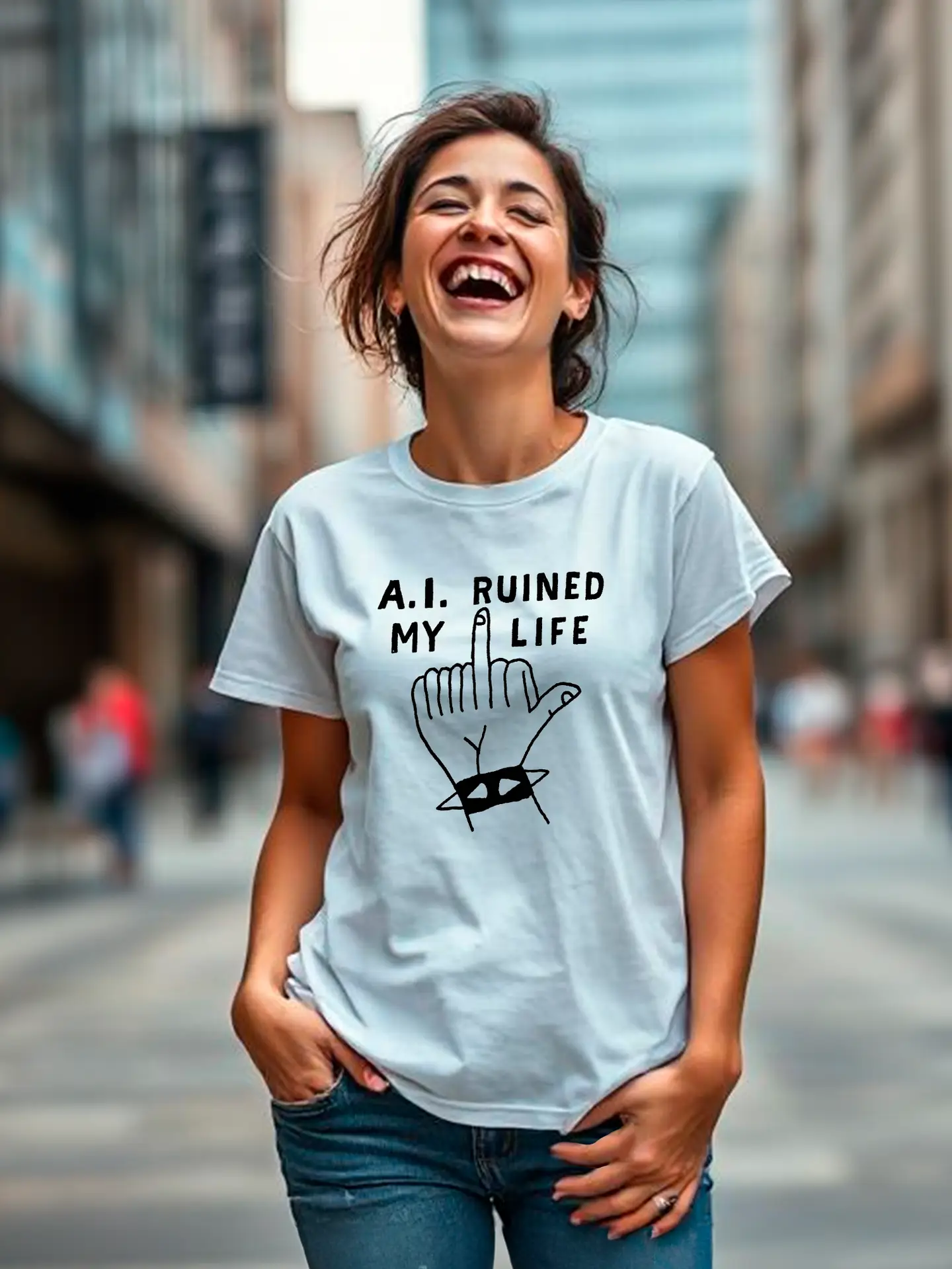 Camiseta A.I. Ruined my life - Imagen 2