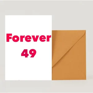 Tarjeta felicitación Forever 49