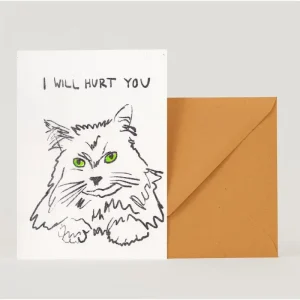 Tarjeta felicitación I will hurt you
